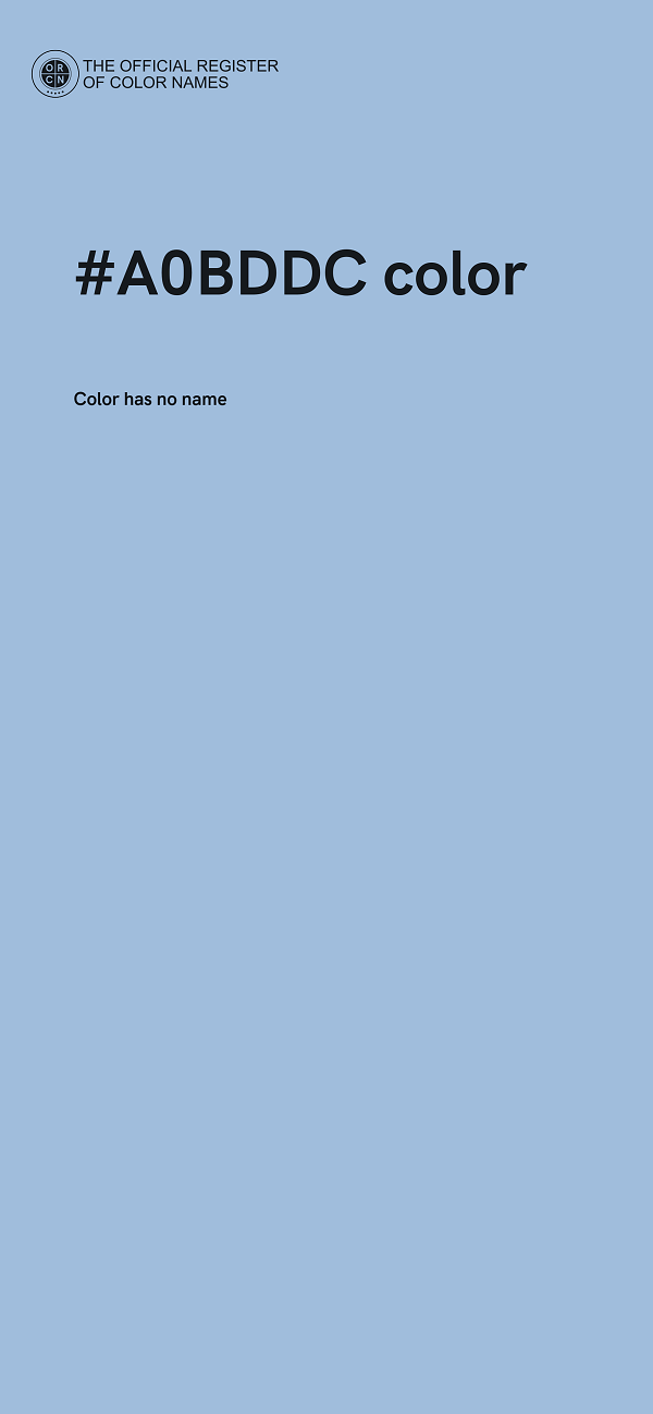 #A0BDDC color image