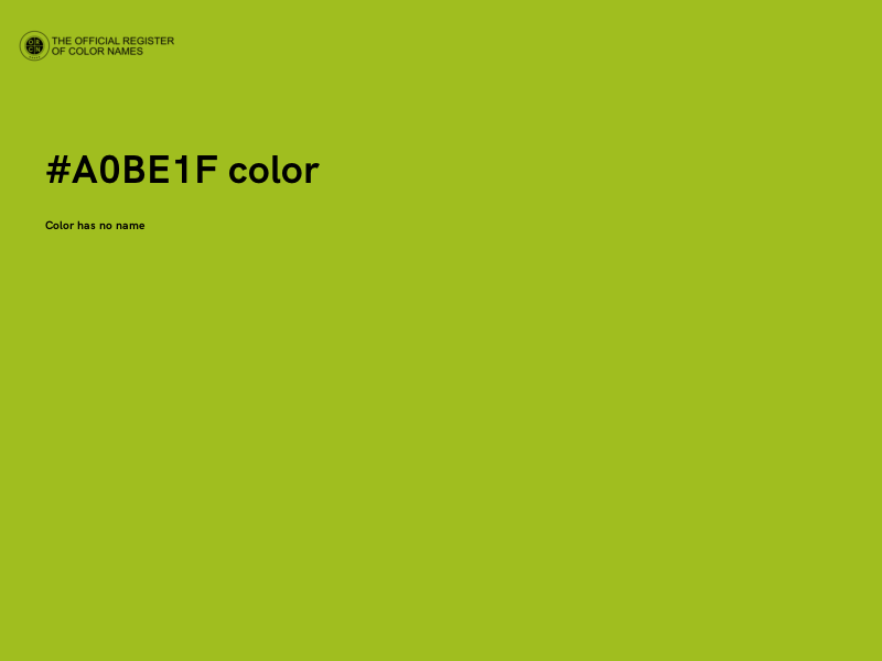 #A0BE1F color image