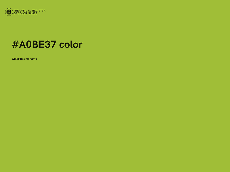 #A0BE37 color image