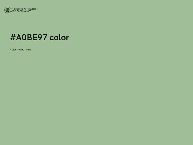 #A0BE97 color image