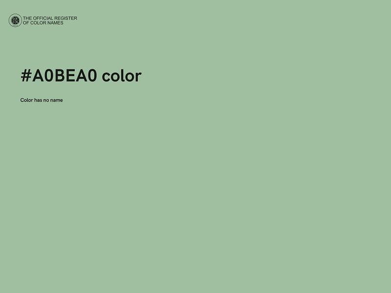 #A0BEA0 color image