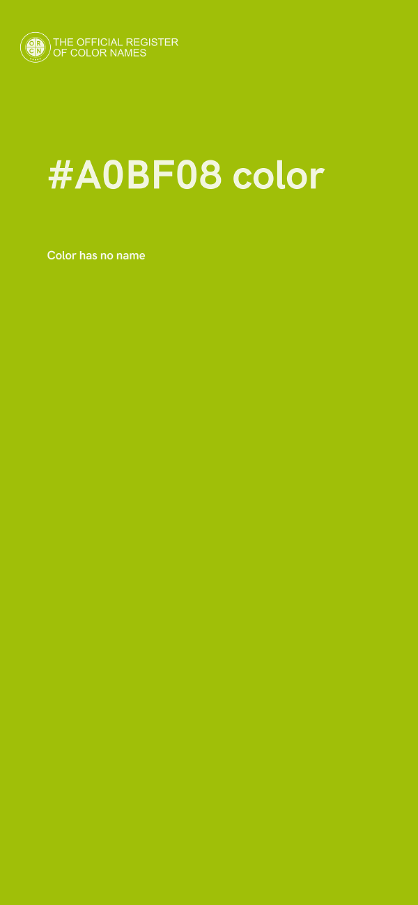 #A0BF08 color image