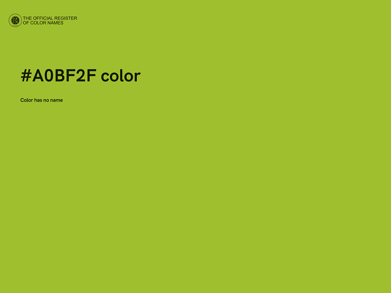 #A0BF2F color image