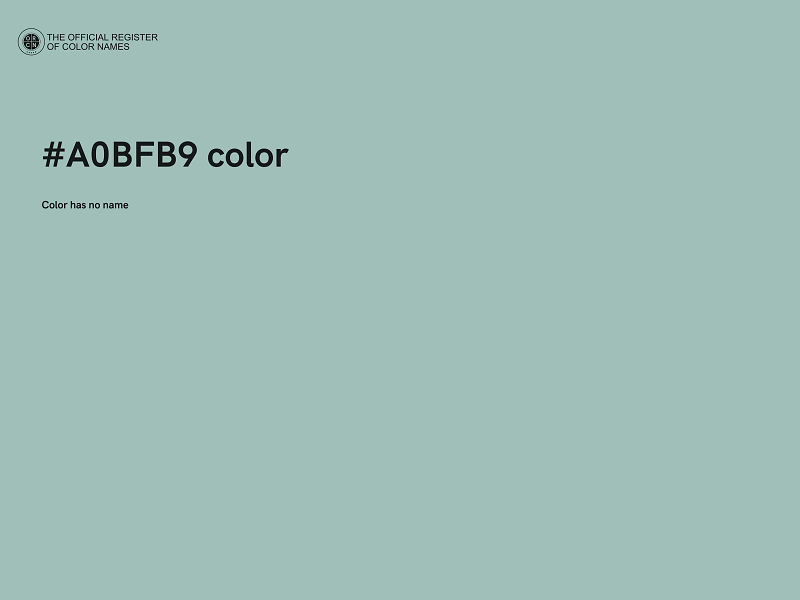 #A0BFB9 color image