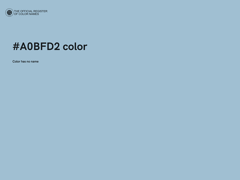 #A0BFD2 color image