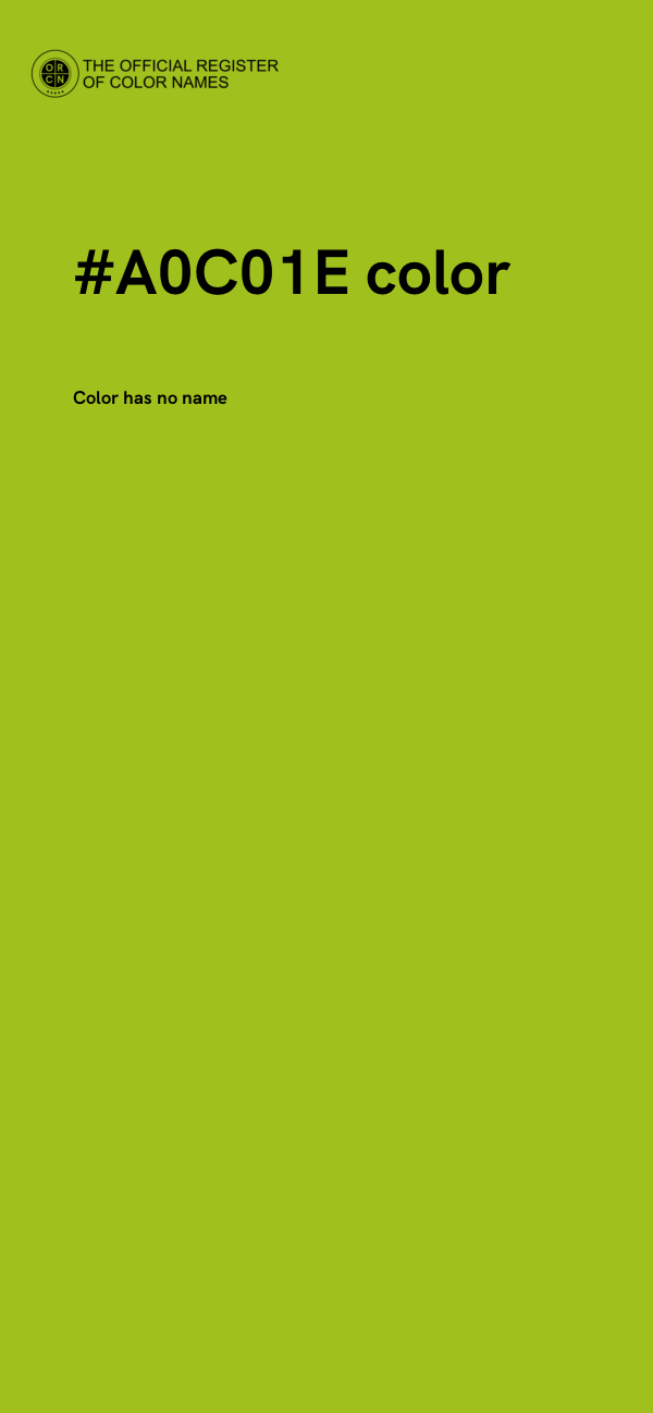 #A0C01E color image