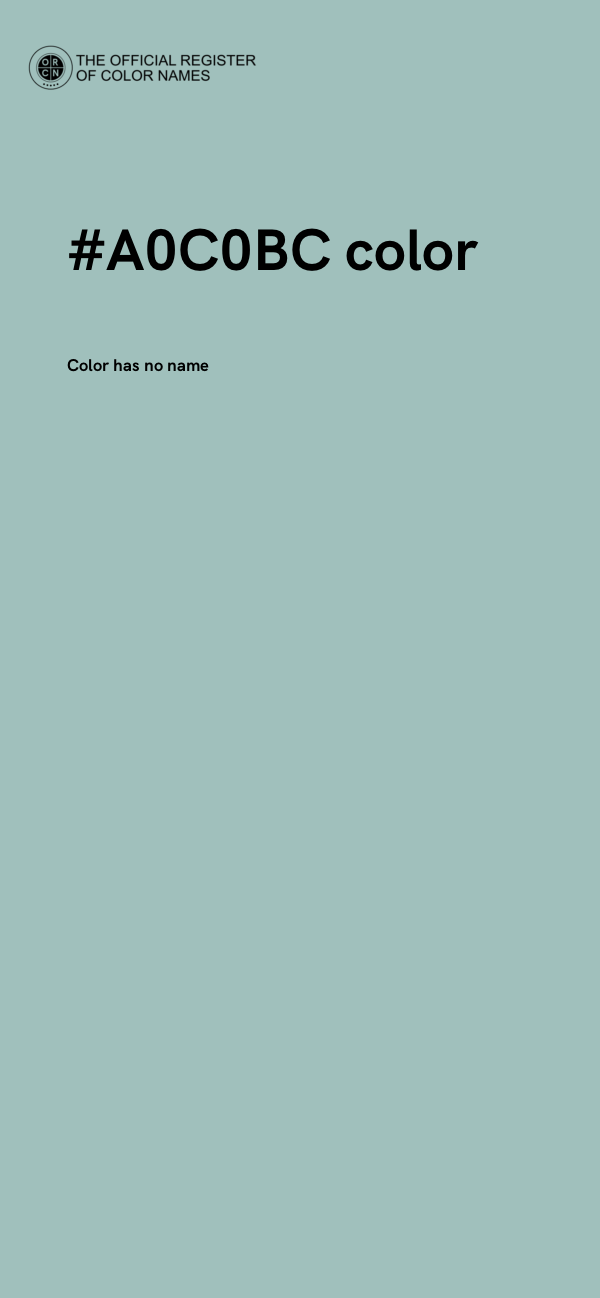 #A0C0BC color image