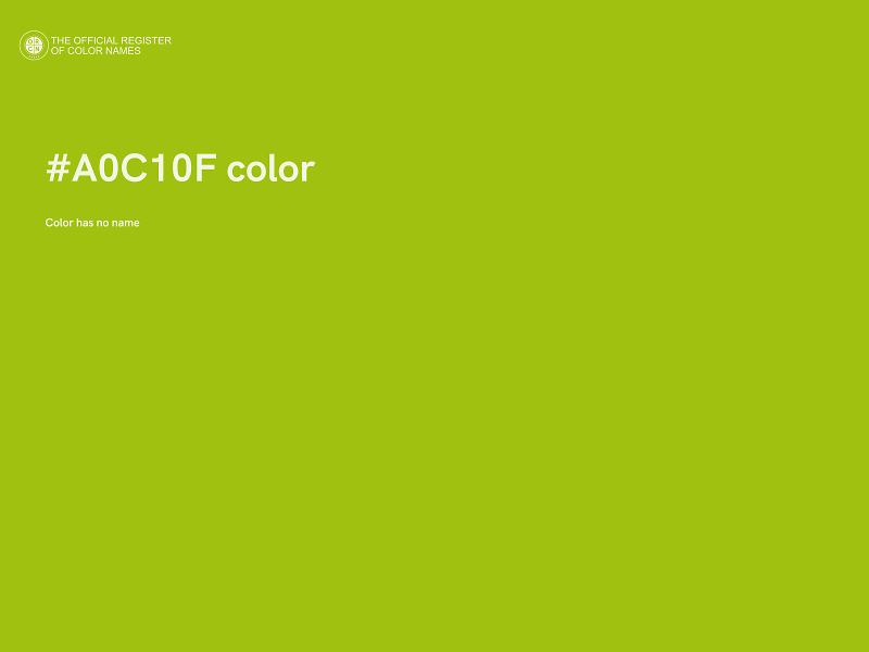 #A0C10F color image