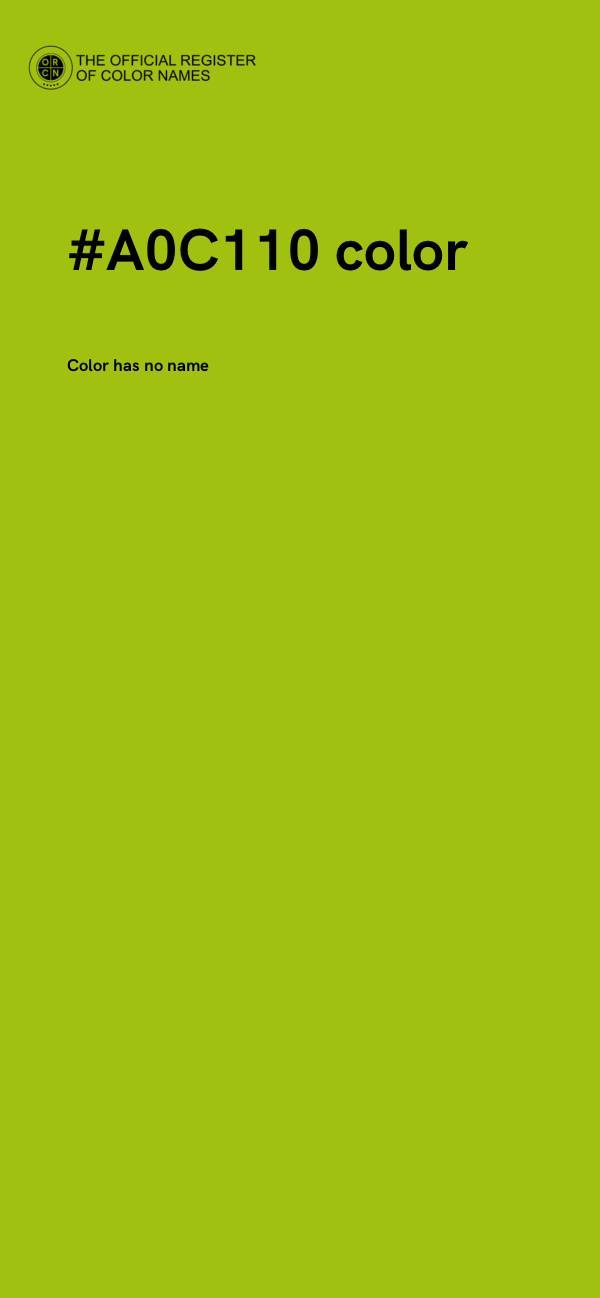 #A0C110 color image