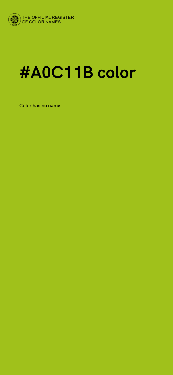 #A0C11B color image