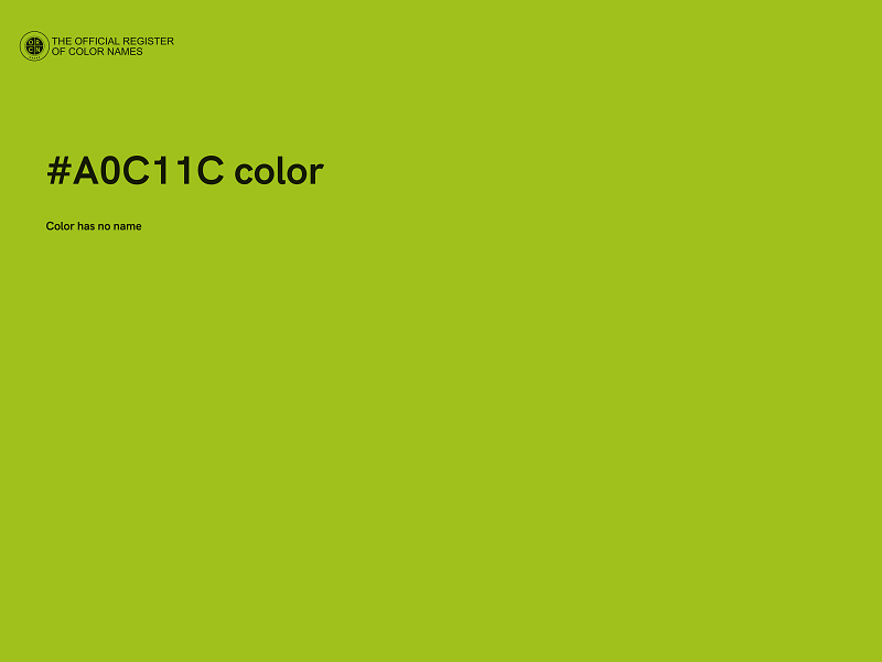 #A0C11C color image