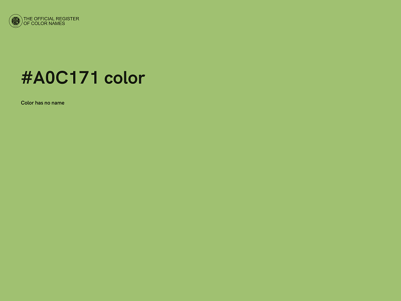 #A0C171 color image