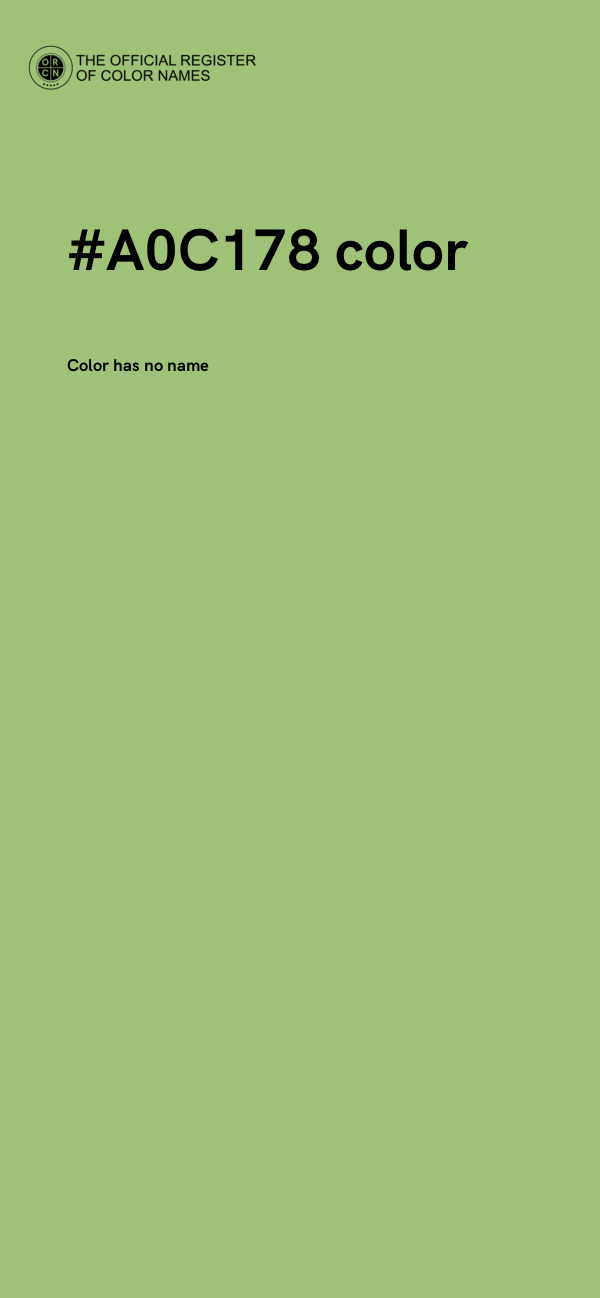 #A0C178 color image