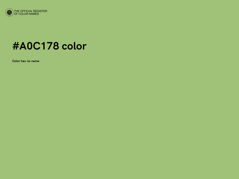 #A0C178 color image