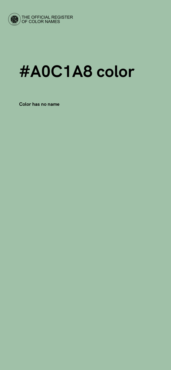 #A0C1A8 color image