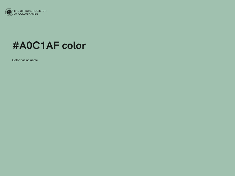 #A0C1AF color image