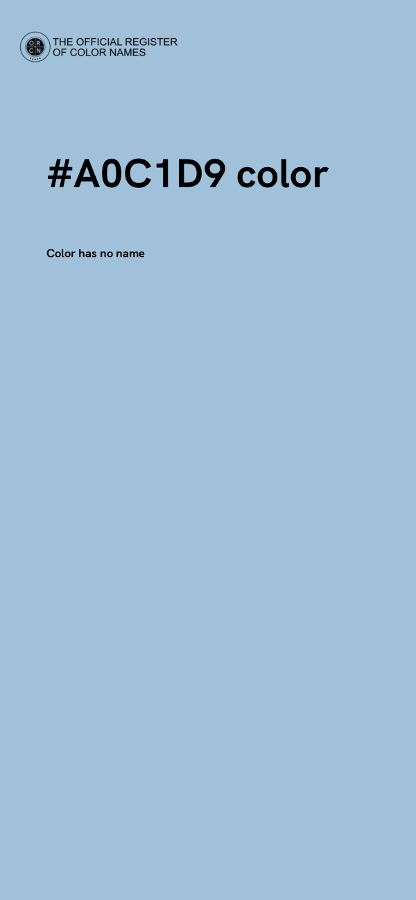 #A0C1D9 color image