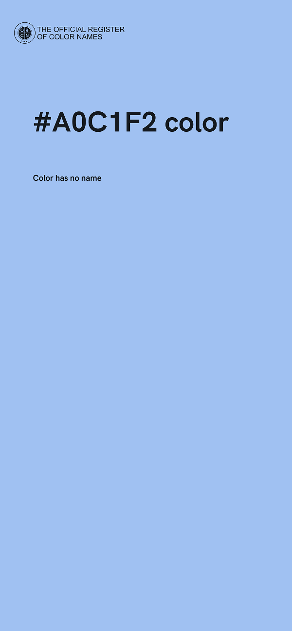 #A0C1F2 color image