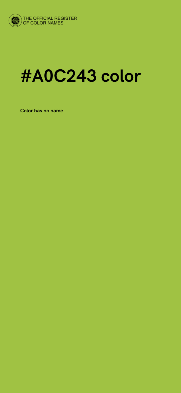 #A0C243 color image