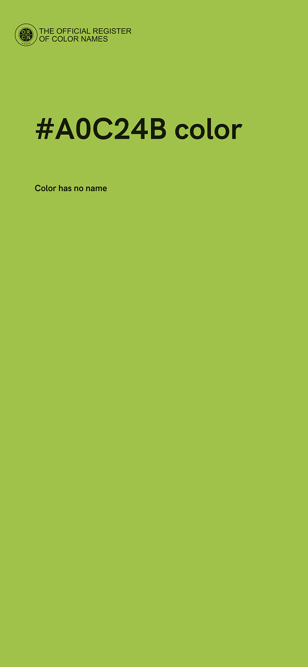 #A0C24B color image