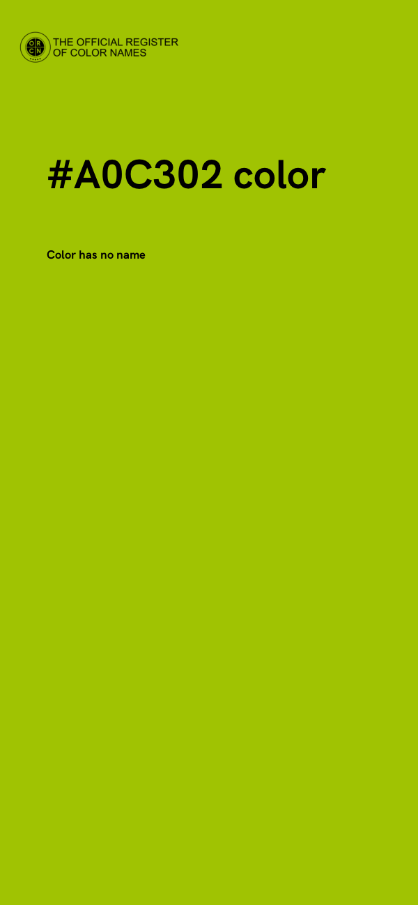 #A0C302 color image