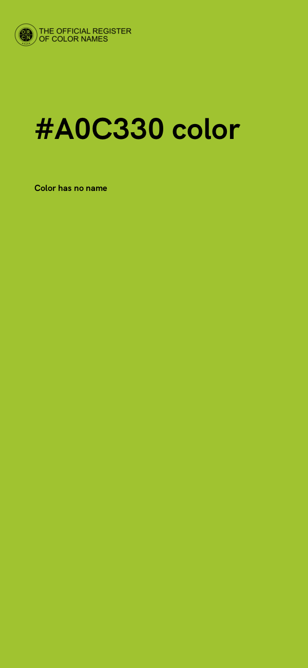 #A0C330 color image