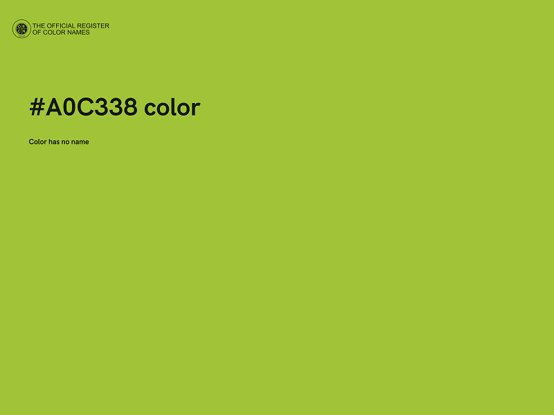 #A0C338 color image