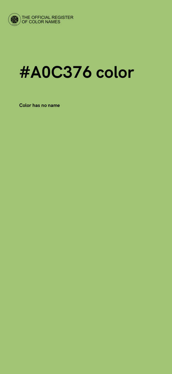 #A0C376 color image