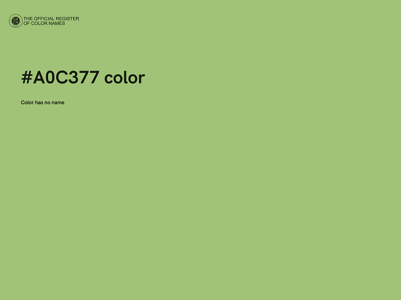 #A0C377 color image