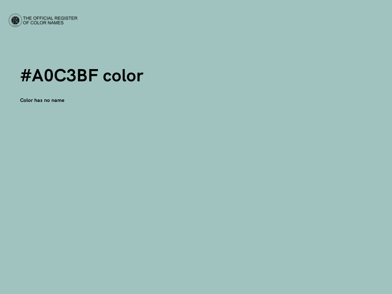 #A0C3BF color image