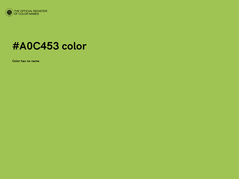 #A0C453 color image