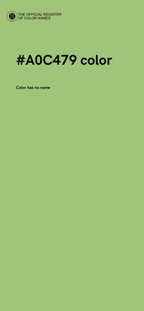 #A0C479 color image