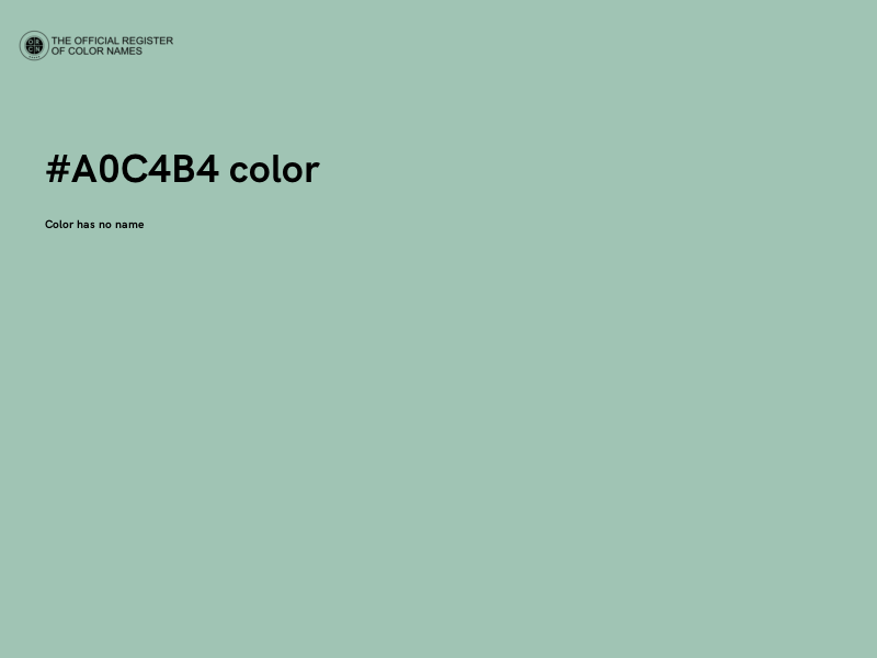 #A0C4B4 color image