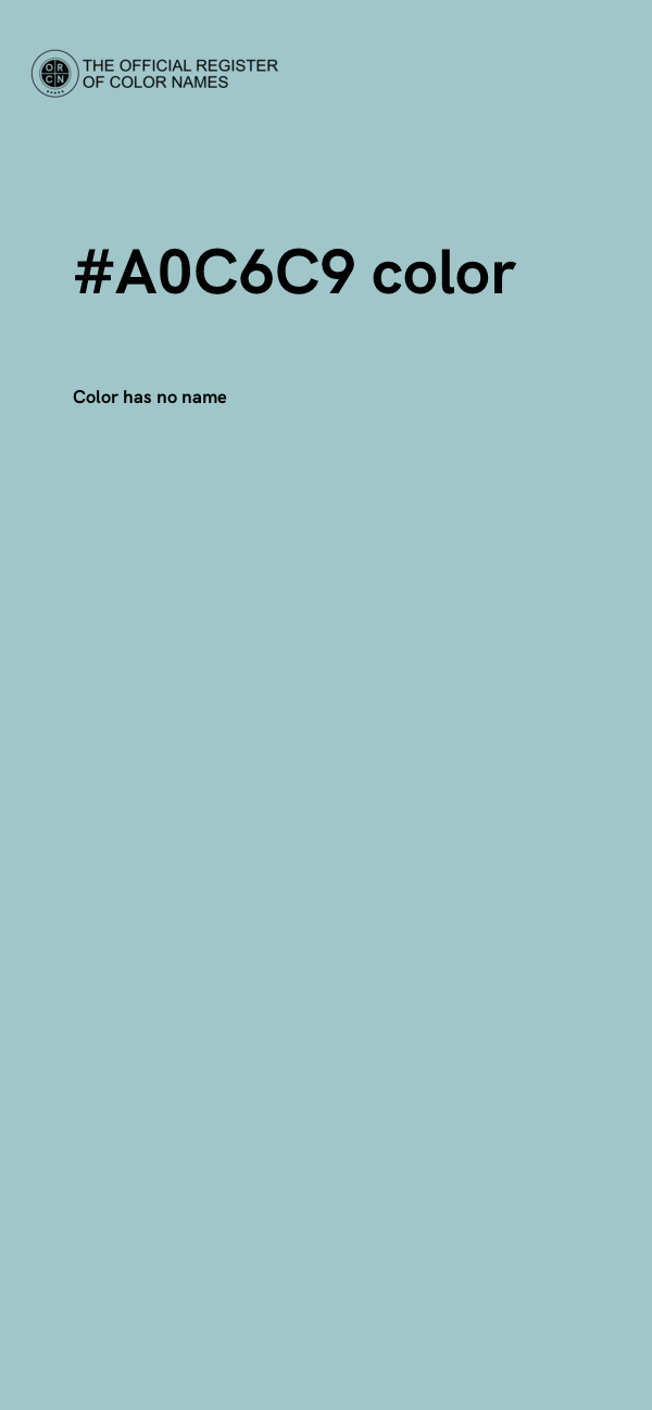 #A0C6C9 color image