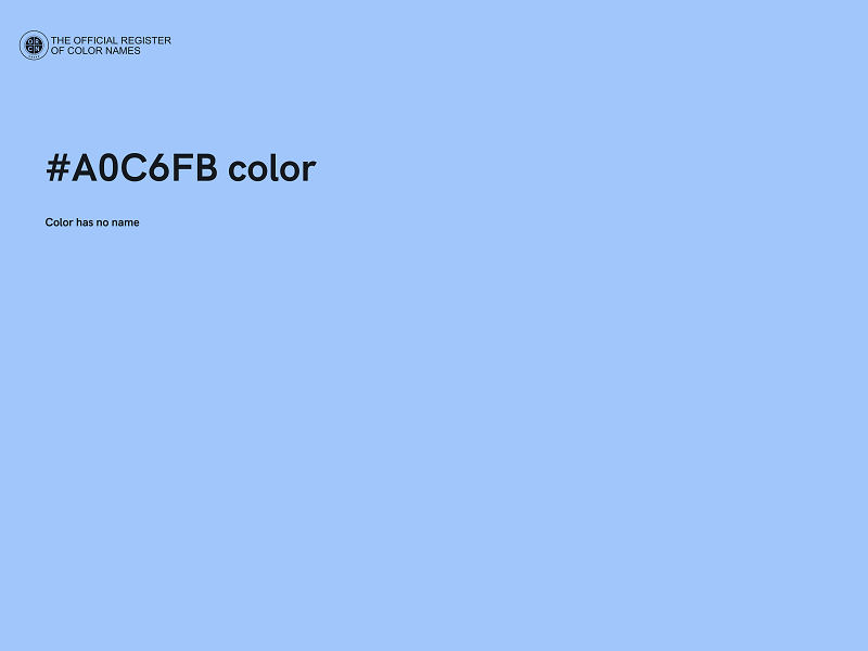 #A0C6FB color image