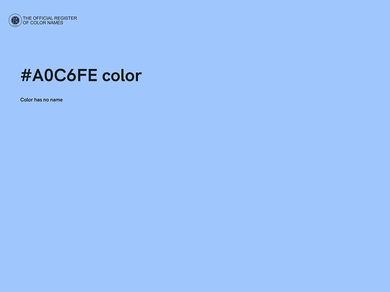 #A0C6FE color image