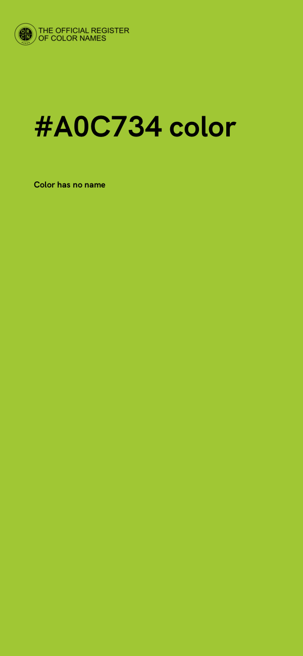 #A0C734 color image