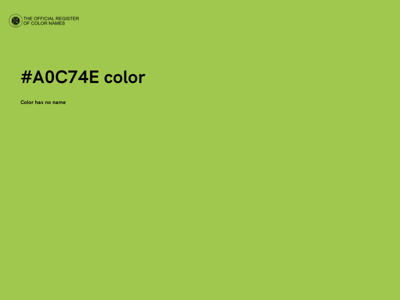 #A0C74E color image
