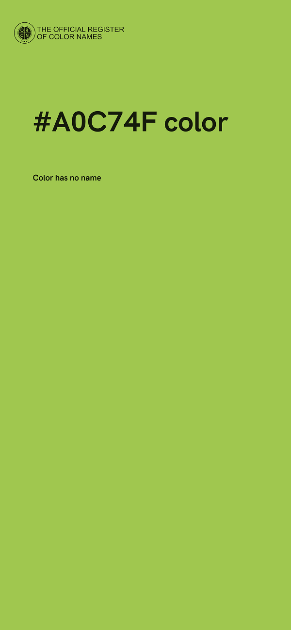 #A0C74F color image