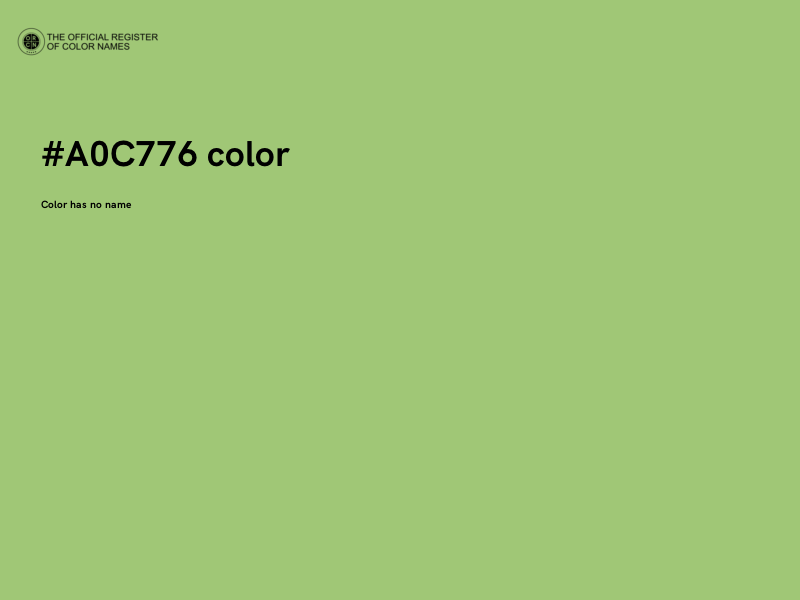#A0C776 color image