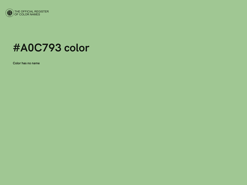 #A0C793 color image