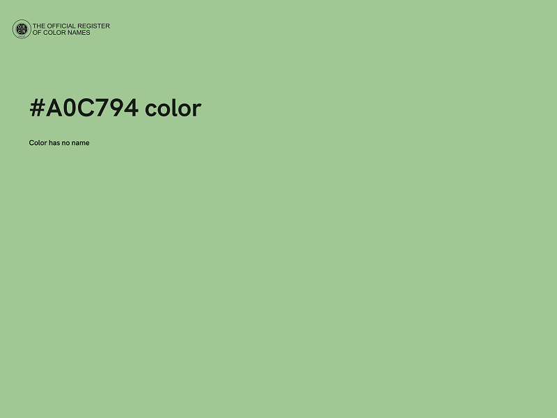 #A0C794 color image