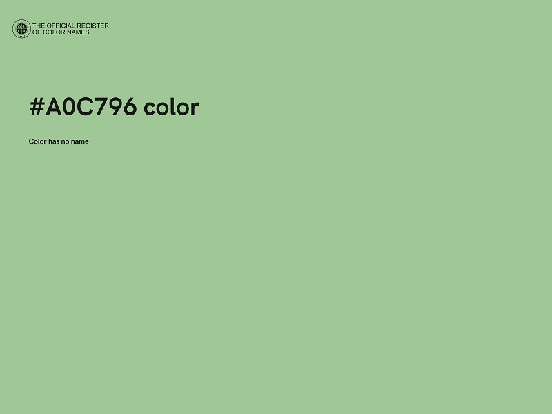 #A0C796 color image