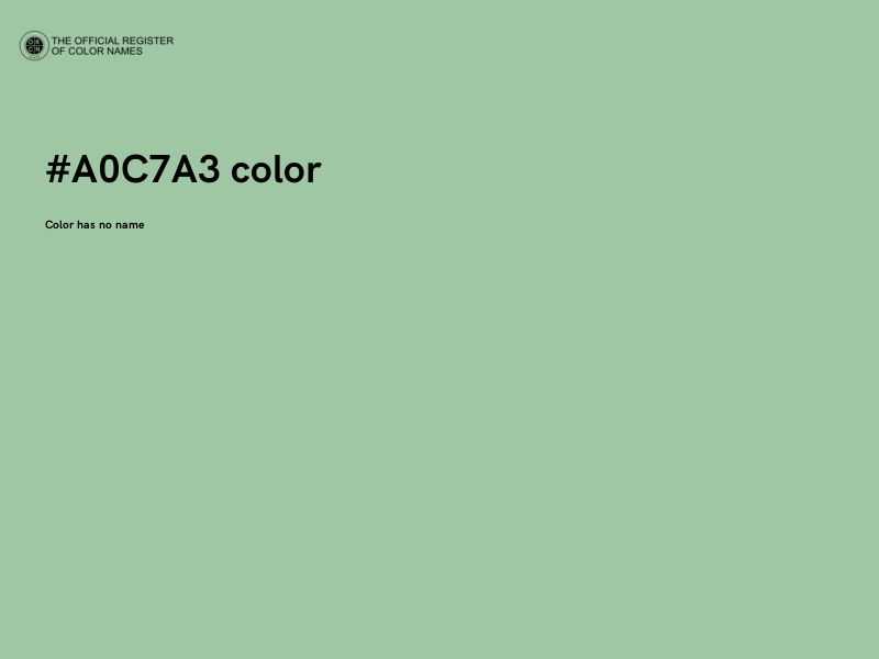 #A0C7A3 color image