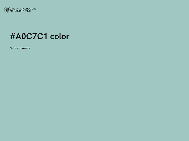 #A0C7C1 color image