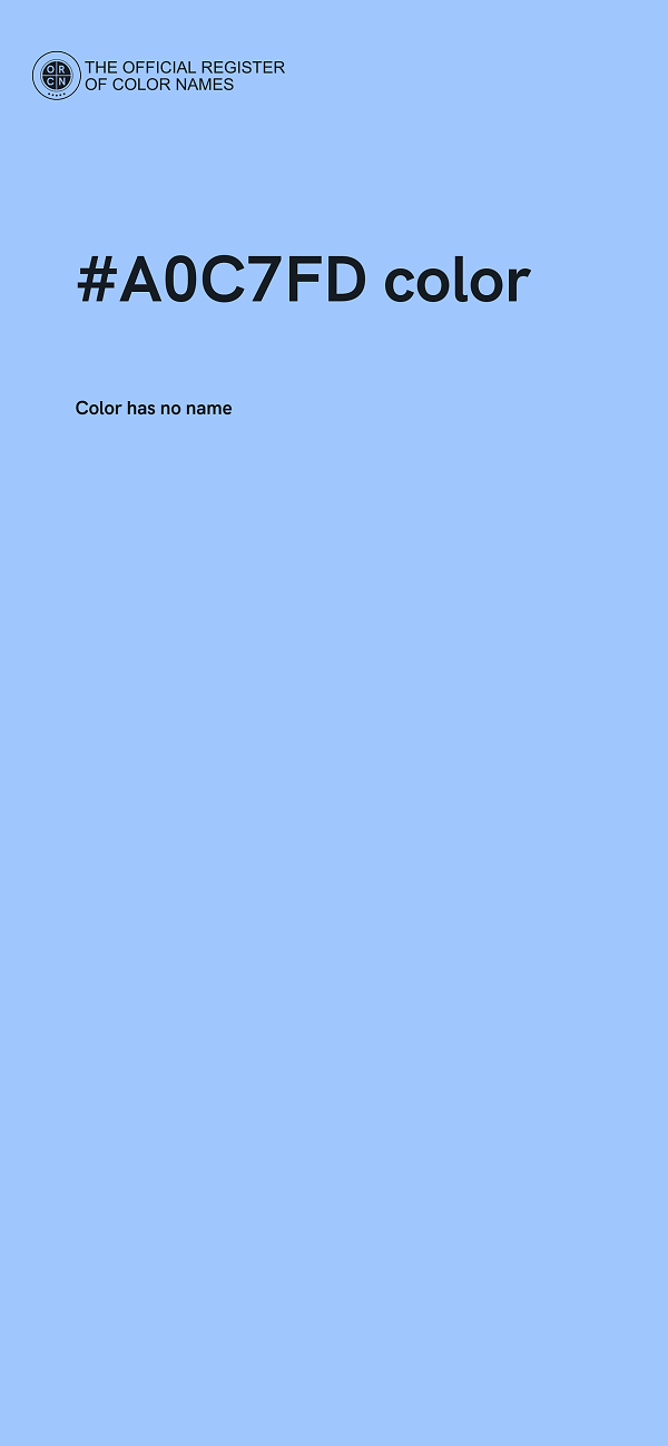 #A0C7FD color image