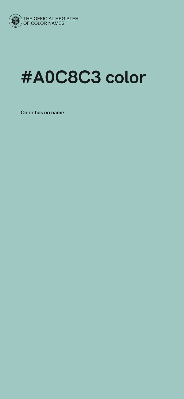 #A0C8C3 color image