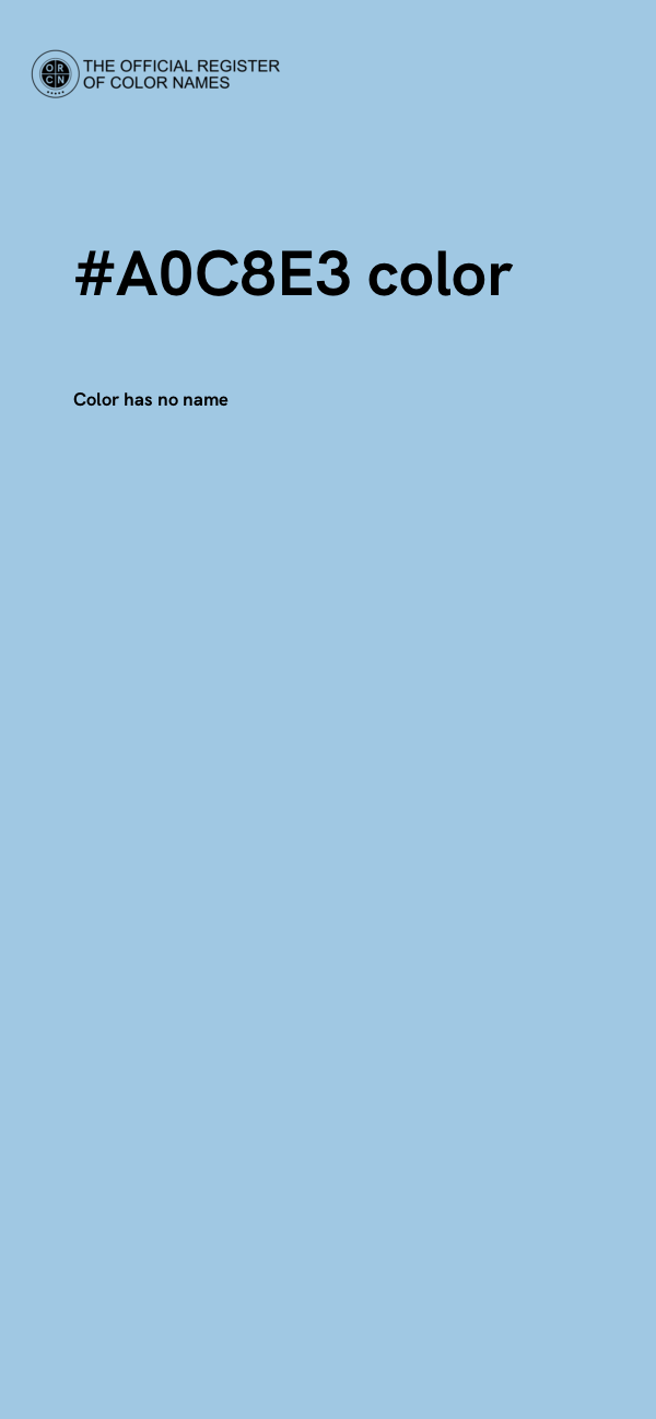 #A0C8E3 color image