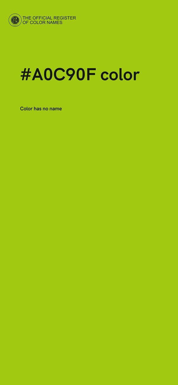 #A0C90F color image