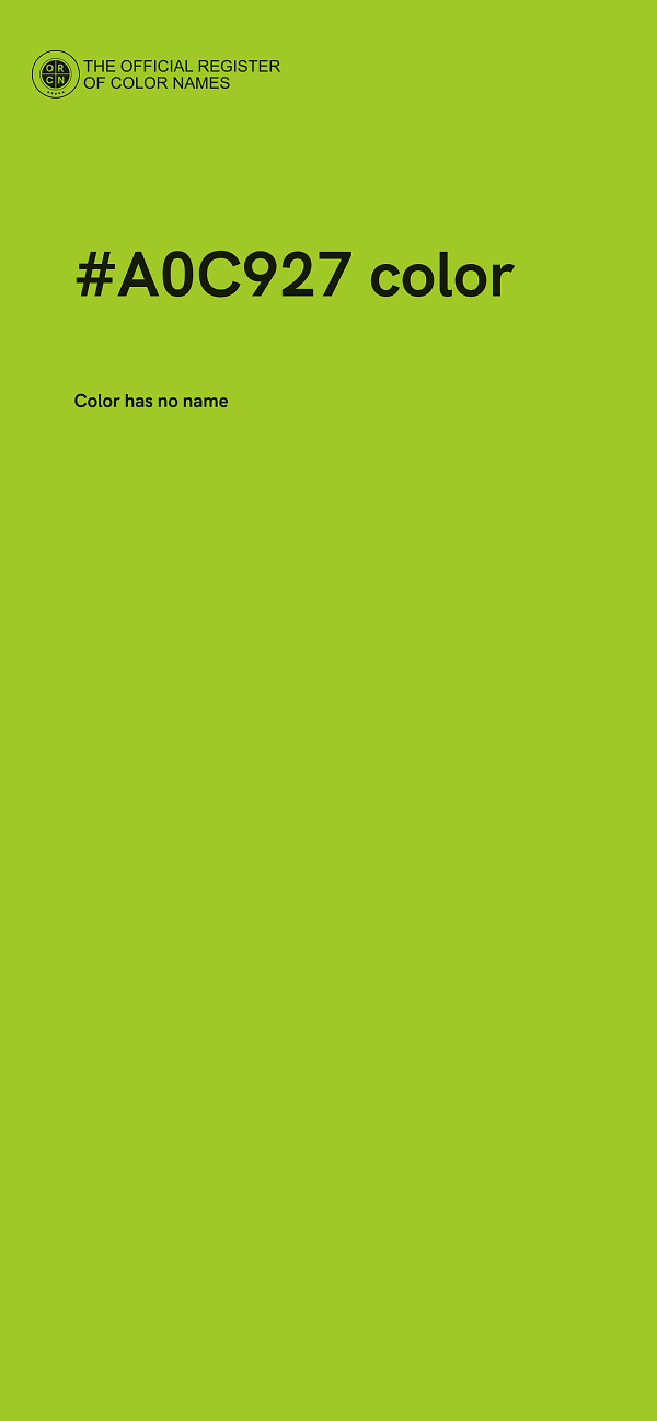 #A0C927 color image
